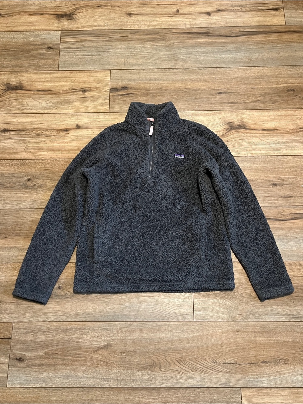 Patagonia Los Gatos 1/4 Zip Fleece Pullover Gray Kids XXL (16-18)